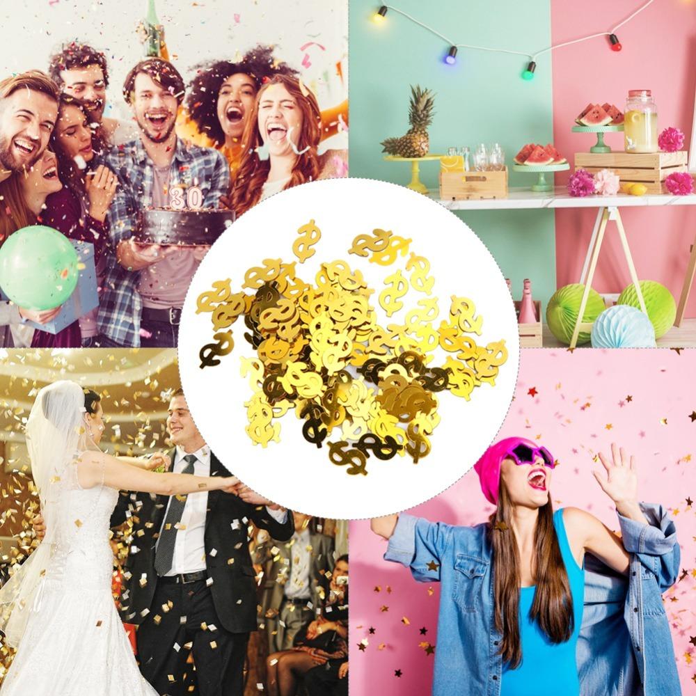 1pcs Gold & Green Dollar Sign Confetti Dollar Sign Shaped Party Confetti Throwing Confetti Party золотой