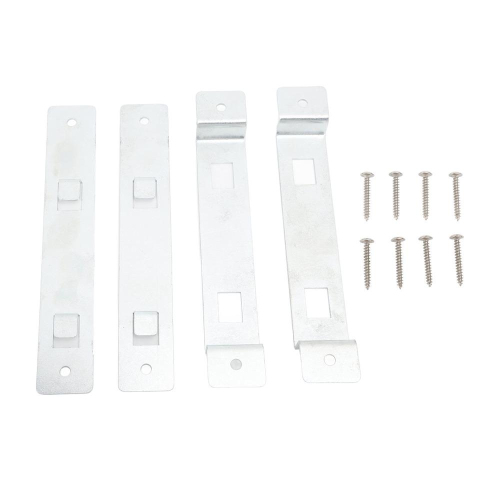 2 sets Stainless Steel Bird House Hanger Bracket Rust Resistant Silver Bird House Mounting Bracket Hole Design