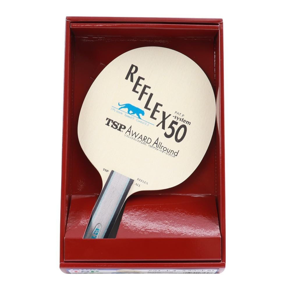 TSP Award Table Tennis Straight 022435 All-Round Racket, Shakehand, Offensive, 5-Ply Wood,