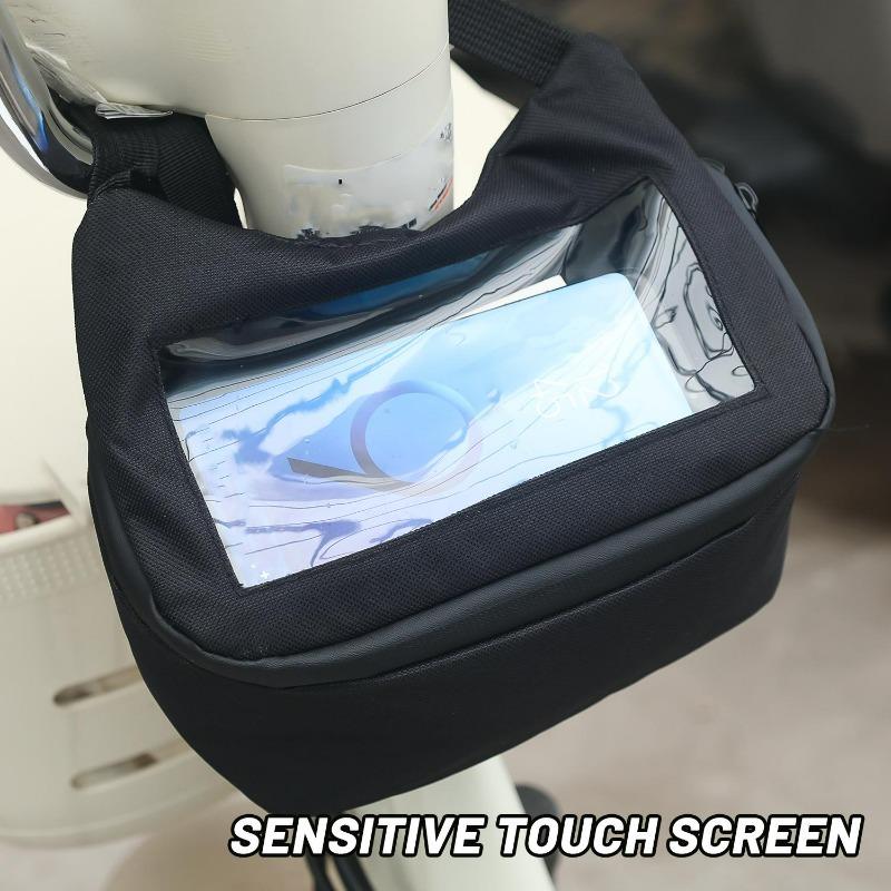 Motorcycle Waterproof Handlebar Bag Front Touch Screen Portable for Vespa Hiking Cycling Travel Satchel Fanny Pack Waist Bag