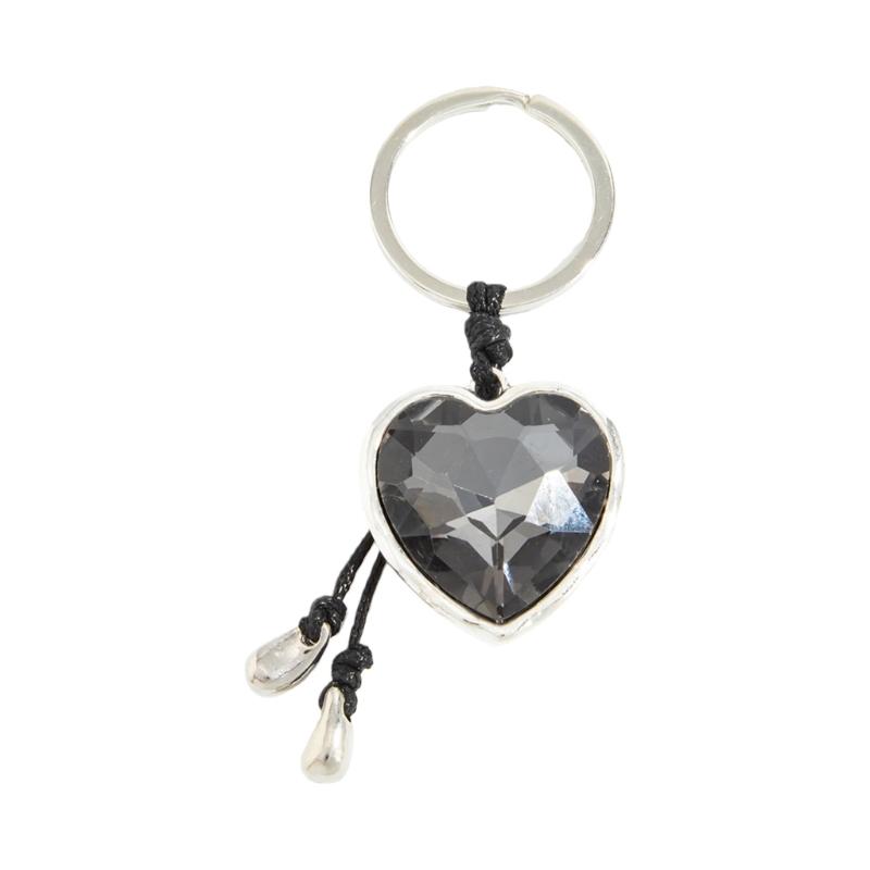 Sturdy Acrylic Rhinestones Keychain With Heart Designs Combines Styles And Durability For Everyday Carry