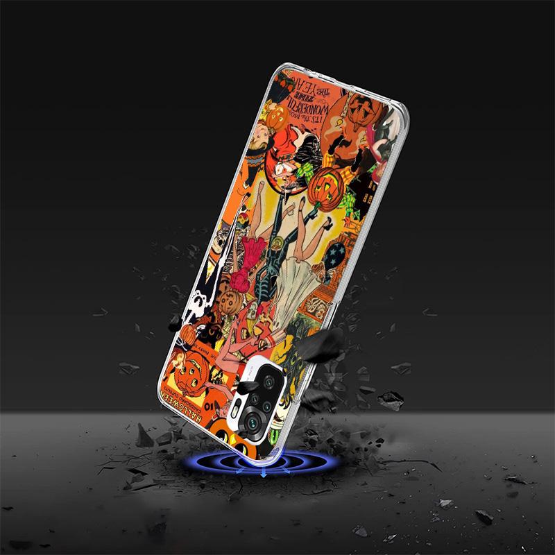Halloween Fall Art Witch Cat Phone Case For Xiaomi Redmi Note 15 14 13 12S 12 11 Pro Plus 14S 11S 11E 10 10S 11T 5G Personalized