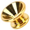 2Pcs Guitar Strap Lock Buttons Metal End Pins Set Mounting Screws Wool Washers Modern Design for Bass Ukulele Gold