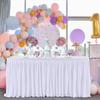 Falda de Mesa con Volantes Plisados Mantel para Boda Fiesta de Cumpleaños Baby Shower Decoración de Mesa