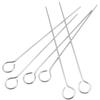 Skewers for Grilling Storage Tube Stainless Steel Barbecue Skewer BBQ Needle Sticks Metal Flat Forks for Kitchen Camping Gadgets