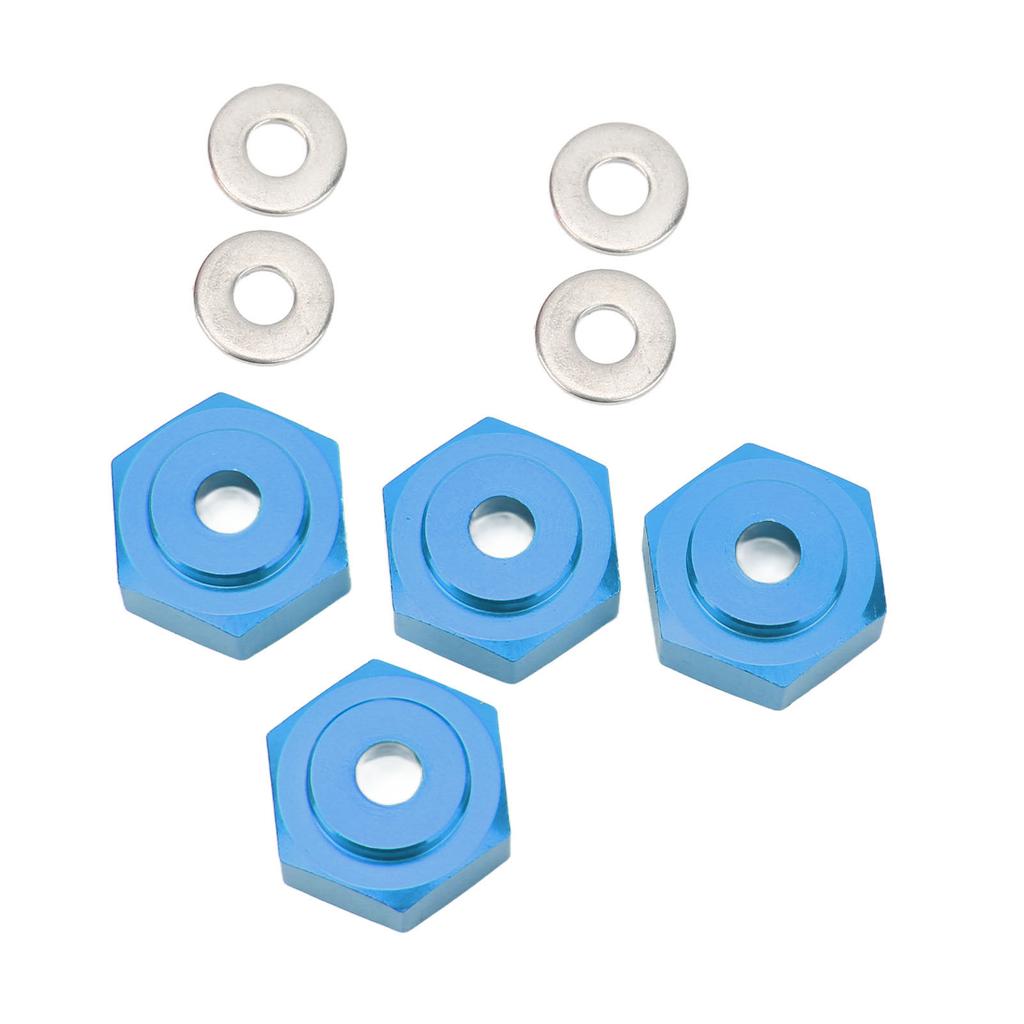 4pcs RC Hex Coupler Professional Aluminum Alloy RC Wheel Hex Adapter for 110 RC Cars Dark Blue