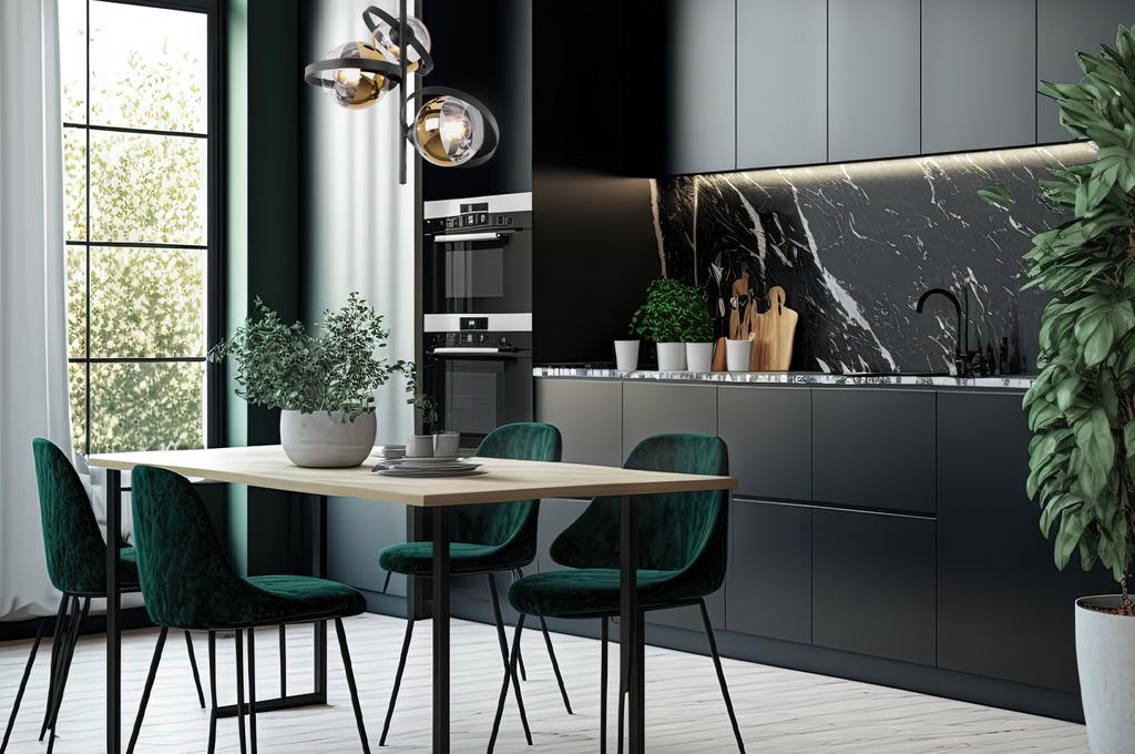 Ronda Schwarze Deckenleuchte 3-flammig Goldene Lampe E27