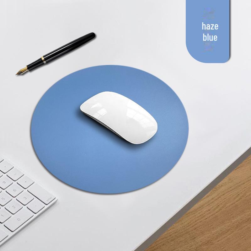 High-Quality White PU Leather Mouse Pad: Dirt-Resistant, Printable, and Round Design