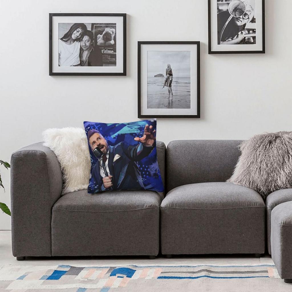 Alfie Boe Musical Theatre Square Pillowcase Polyester Linen Velvet Creative Zip Decor Sofa Seater Cushion Cover