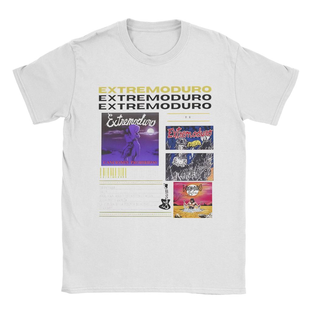 Herren T-Shirt Rockband EXTREMODURO Tour 2025 T-Shirts Strand-Tees Streetwear Design Baumwollkleidung Übergröße 6XL