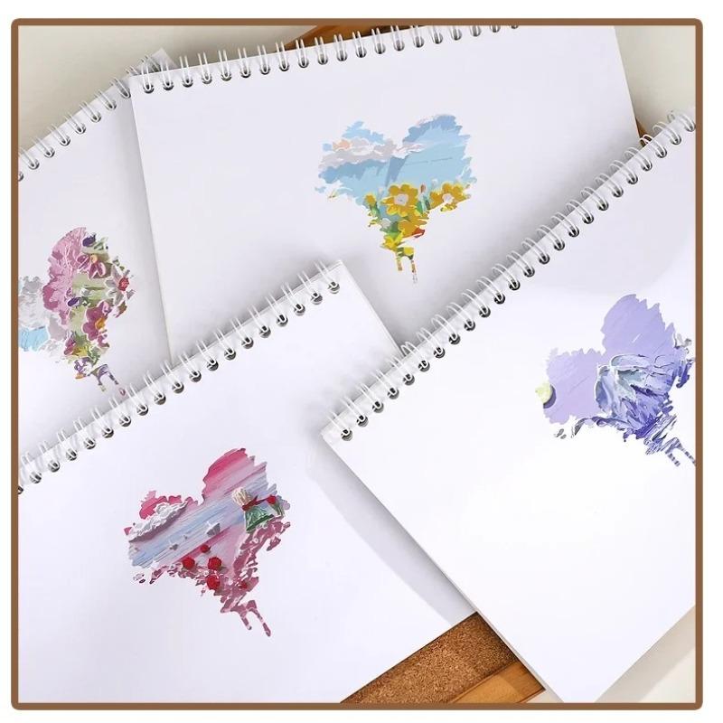 1Pcs A5 Flower Painting Landscape Material Collage Release Paper Notebook Creative DIY Student Supplies Stationery