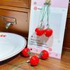 Decorative Pendant with Lanyard 1:1 Realistic Red Tomato Shape Keychain Bag Charm Mobile Phone Hanging Ornament