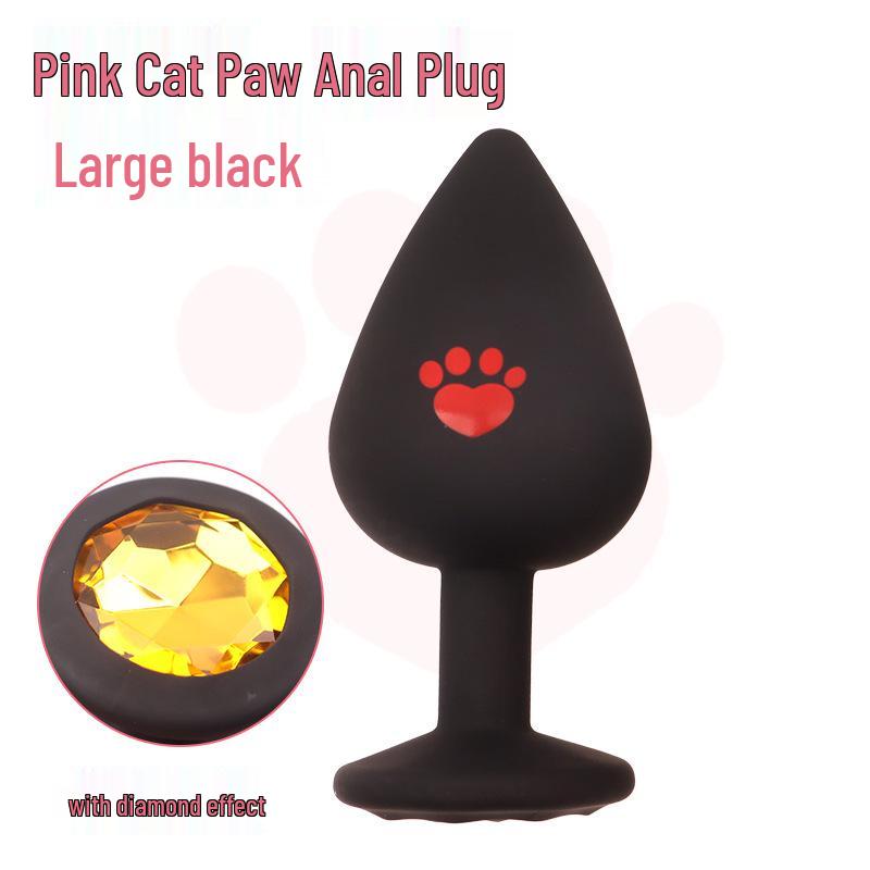 Silikonový kočičí tlapka anální kolík pro začátečníky - SM tréninkové anální korálky pro dilataci ženského análního otvoru a masturbaci