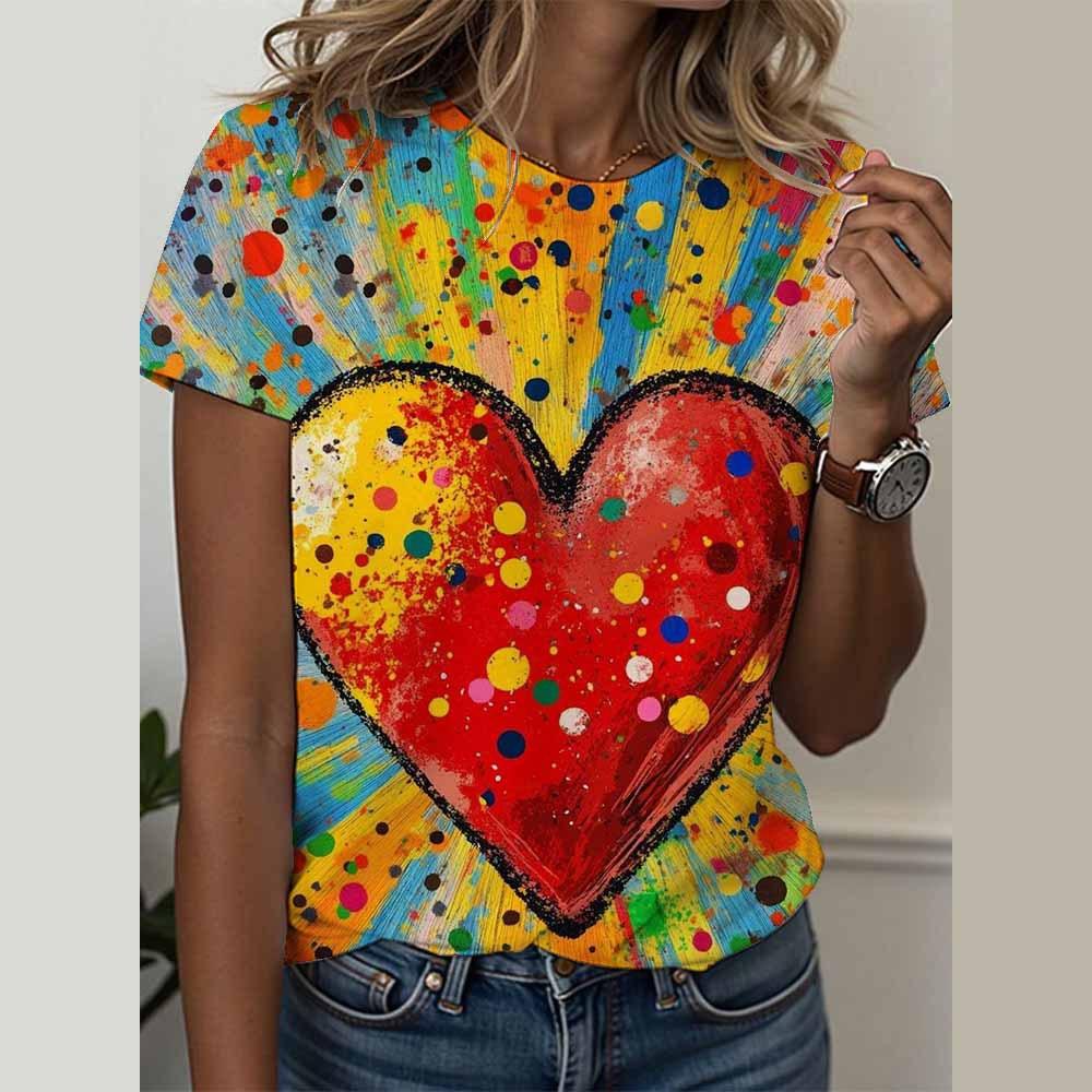 New Short Sleeved Shirt 3D Printed Women's T-shirt Pop Art Summer T-shirt