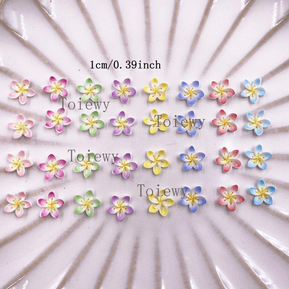 100pcs Mixed Resin Colorful Cute 10mm Flower Flatback Stone Scrapbook DIY Wedding Nail Applique Decor Jewelry Crafts Accessories