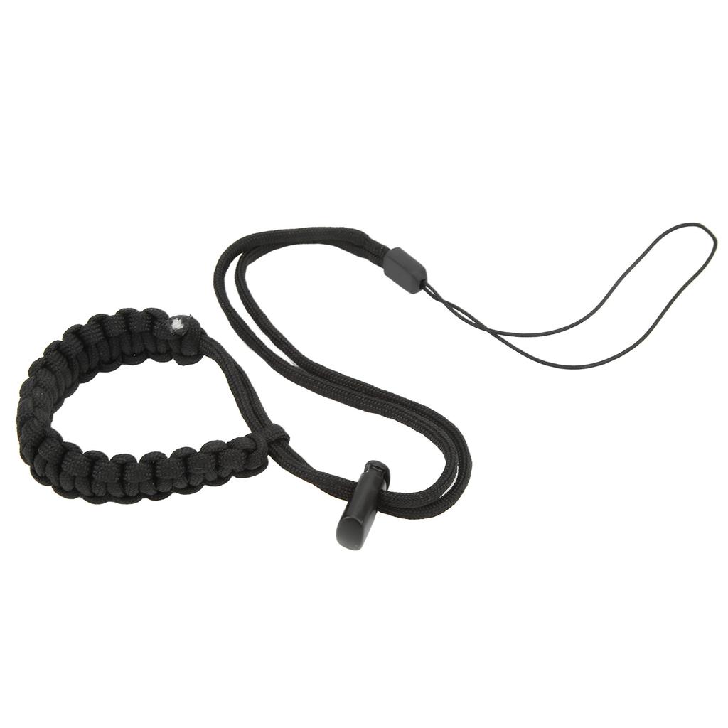 Hand Woven Diving Wrist Strap Dive Wrist Lanyard for Mobile Phone Action Camera Series Black