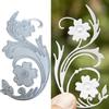 Stampo per stencil in carta per goffratura, fustellatura in metallo con foglie di fiori