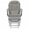 VidaXL Chaise berçante avec repose-pied Gris clair Tissu 351662