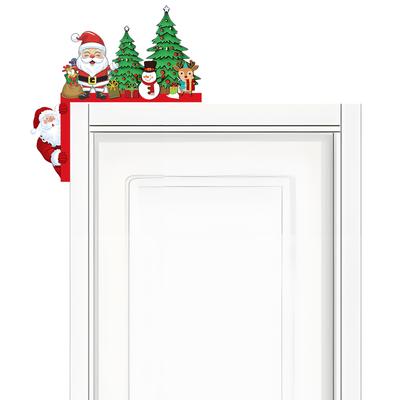 2pcs Gingerbread Man Christmas Door Decorations Christmas Gingerbread Front Door Decor for Xmas Party Favor Supplies Decor