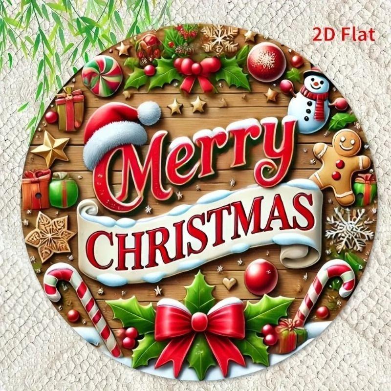 2D Flat Hanging Decorative Metal Sign Hand Painted Art