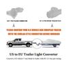 Usa To European Trailer Light Converter 7 Flat Socket (us Vehicle) To 13-pin Round Plug (eu Trailer S202412275146