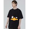 Schwarzes T-Shirt Duck Face Print Freizeitkleidung für Männer und Frauen Streetwear Mode Sommer-Outfit
