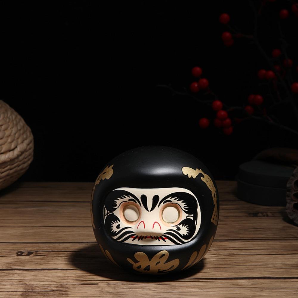 Norocos farmec japonez Daruma păpușă statuie Zen pisică norocoasă avere ornament drăguț cutie de bani decor acasă