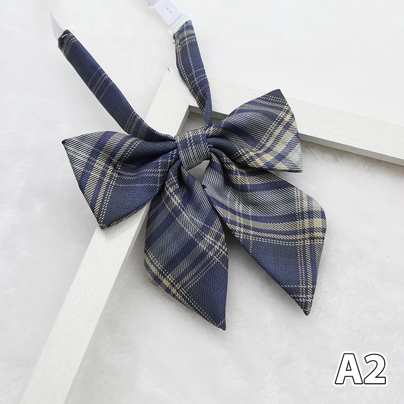 Personalized Flower Plaid Uniform Collar Flower Bow Tie Small Fresh Sailor Suit Bow KTB
