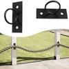 5x Dekorative Seilhalter Edelstahl 2" Ring Seilhalter Wandmontage Haken für Terrasse Hanfseil Geländer Zaun Dekoration