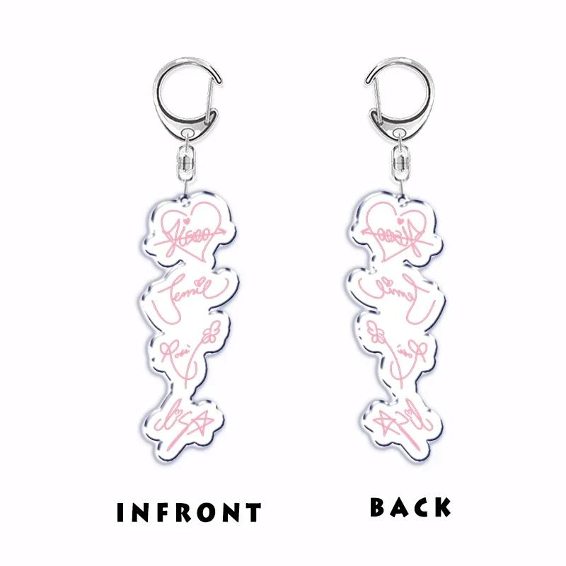 Hot Popular Korean Fashion Kpop Girls Band Keychain for Women Man Bag Accessories Bag Key Chain Ring Keychains Jewelry Fans Gift