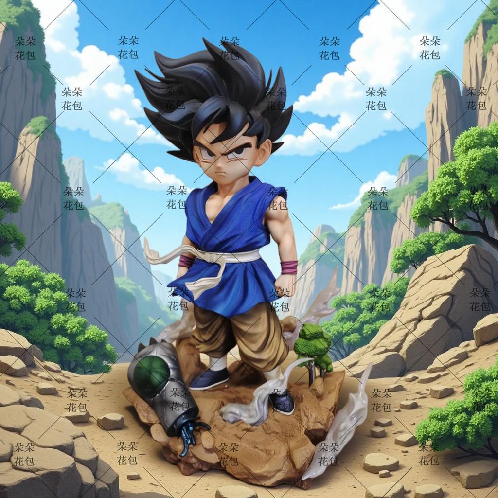 New 25Cm Dragon Ball Z Son Goku Figure Super Saiyan Pvc Action Figure Replaceable Heads Collectible Model Toy Gift