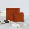 4Pcs/Set Snap Closure Pouch Waterproof Faux Leather Travel Organizer Bag Portable Self Closing Makeup Pouch for Cosmetics Lipstick Jewelry Cables