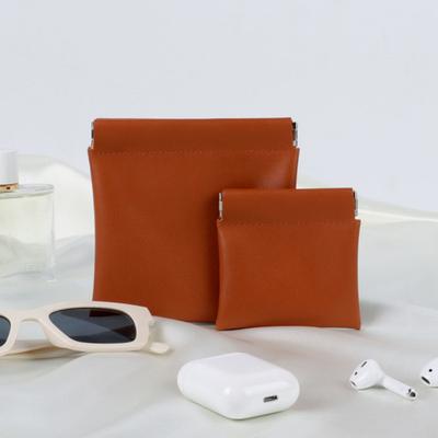 Yousheng 4Pcs/Set Snap Closure Pouch Waterproof Faux Leather Travel Organizer Bag Portable Self Closing Makeup Pouch for Cosmetics Lipstick Jewelry