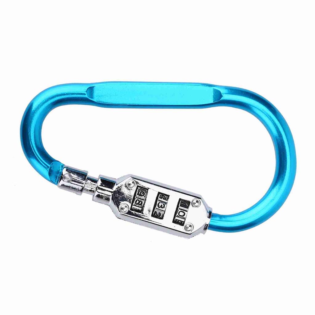 Travel Bag Luggage Security Combination Lock Locking Carabiner Padlock
