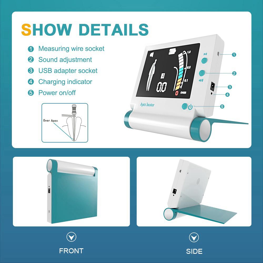 4.5Inch Color LCD Upgrade Apex Locator Root Canal Treatment Dental Endodontic Portable Oral Therapy Surgical Equipment