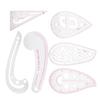 6Pcs Curve Ruler Multi Function Plastic Vary Form Sewing Grading Proofing Clothing Designs Tool