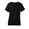 Women's Color V-neck Straight Shoulder T-shirt