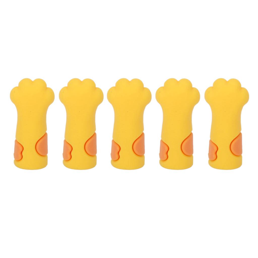 5pcs Cuticle Scissors Cover Protector Cat Shape Silicone Cuticle Trimmer Protective Sleeve for Nail and Toenails
