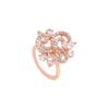 Dámský prsten Estele Třpytivý pečetní prsten z růžového zlata s CZ