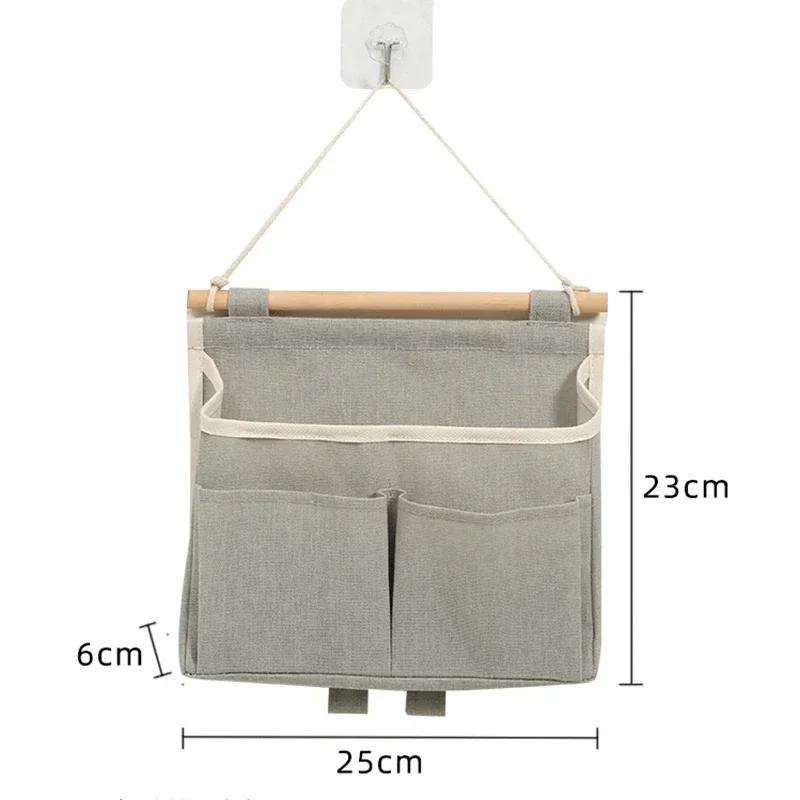 Waterproof Bedhead Hanging Storage Bag - Wall Door Mounted Underwear Organizer, Sundries Pouches & Closet Storage Bag for Home