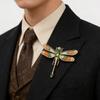 Agile Wings Dragonfly Brooch Qingdao Galaxy Memoir Retro Drip Oil Insect Green Crystal Women's Chest Flower Pin