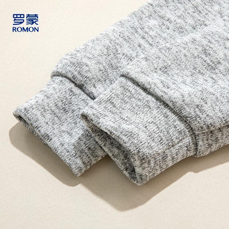 Romon Women's Heather Fabric Hooded Cardigan Jacket