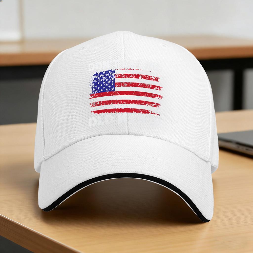 Dont let The Old Unisex in Vintage American Flag Casual Baseball Cap Hats Summer Women Unisex Baseball Caps
