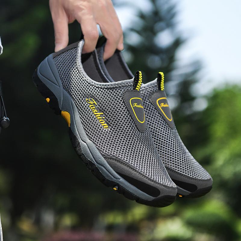 Fashion Summer Fashion Casual Beach Shoes Men Mesh Breathable Flat Shoes Sneakers Comfortable Sneakers Zapatos De Hombre Envío Gratis