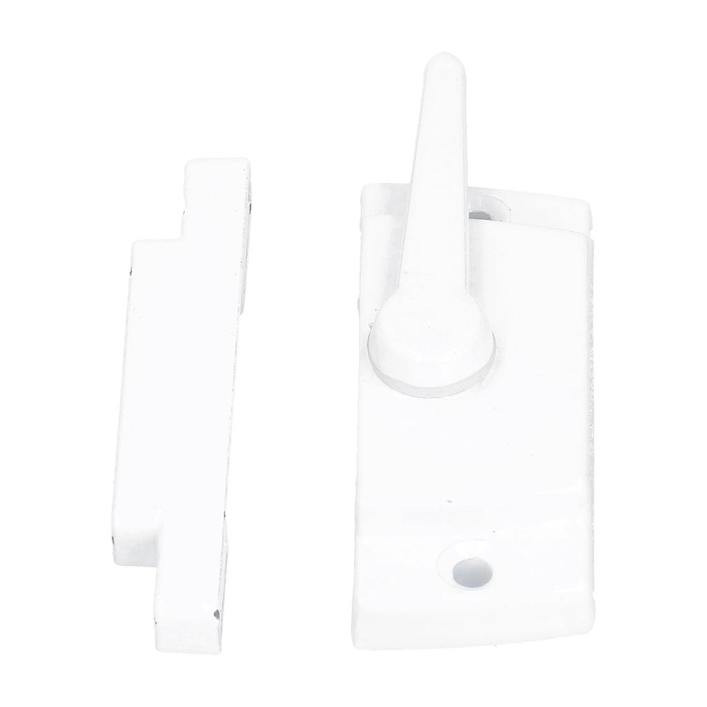 Sash Lock Square Zinc Alloy White AntiRust Multifunctional Sturdy Window Lock for Home Office