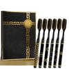 Black Gold 6-Piece Gift Set: Premium U-Shaped Wide Head Toothbrush for Home Teeth Cleaning & Gum Care