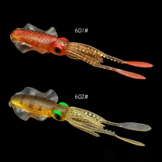 MUQZI Sports Accessory Artificial Squid Cuttlefish Shape Night Fishing Soft Lure Bait Tackle Accessory