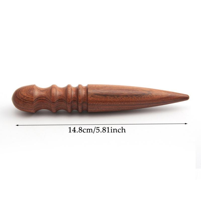 1pc DIY Leather Tool Leathercraft Edge Trimmer Polishing Tool Milling Leather  Multifunction Round Sandalwood Stick