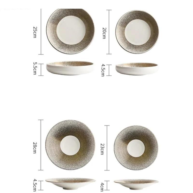 Ceramic Steak Plate Tableware Hotel Restaurant Pasta Dessert Main Dish Nordic Home Kitchen