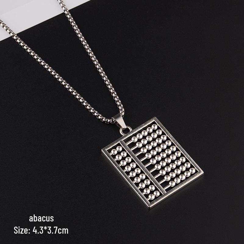 Retro Elephant Charm Necklace: Aged, Three-Dimensional, Double-Sided Wealth-Attracting Pendant for Men and Women.